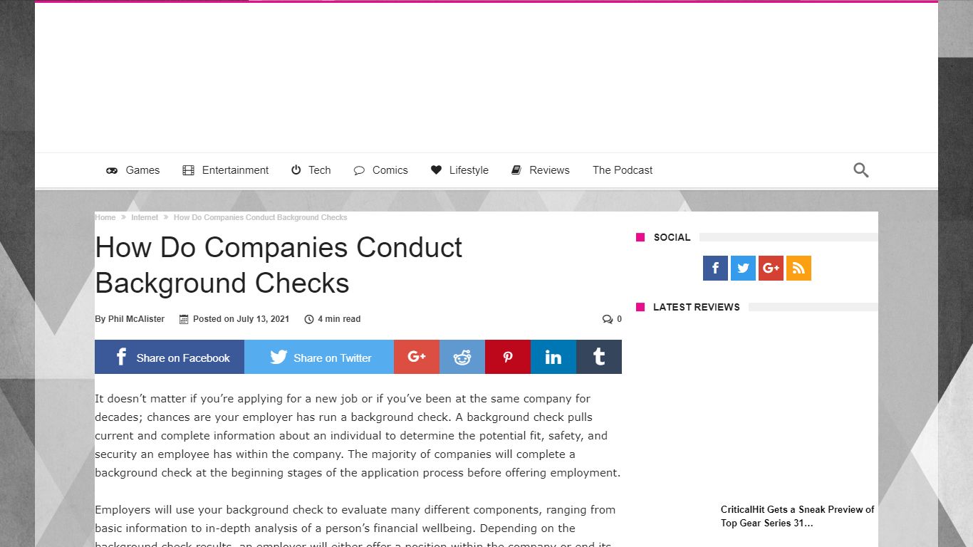 How Do Companies Conduct Background Checks - Critical Hit